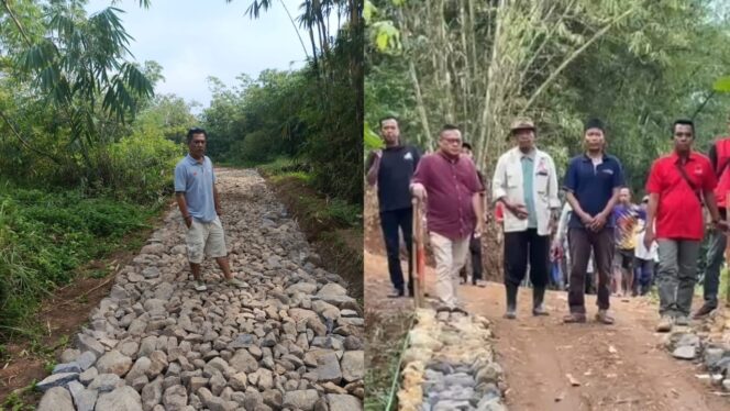 
Berkat Aspirasi Anggota DPRD Jabar H.M Jaenudin, Jalan Desa Cimahi Cicantayan di Perbaiki