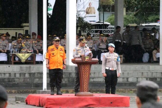 
Apel Kesiapan Tanggap Darurat Bencana Digelar di Alun-Alun Palabuhanratu