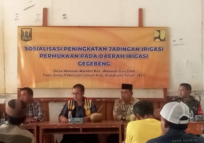 
Bidang SDA PU Kabupaten Sukabumi Sosialisasikan Pembangunan Jaringan Irigasi Gegebeng Waluran