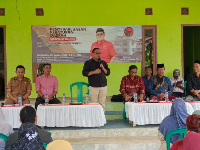
Muhammad Jaenudin Sosialisasikan Perda Provinsi Jawa Barat tentang Desa Wisata no 2 tahun 2022 di Sukabumi
