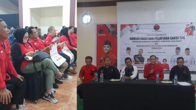 
PDI Perjuangan Dapil II Kabupaten Sukabumi Gelar Konsolidasi dan Pelatihan Saksi Jelang Pilkada 2024