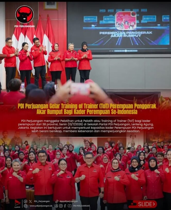
PDI Perjuangan Gelar Pelatihan Pelatih Kader Perempuan dari 38 Provinsi di Sekolah Partai