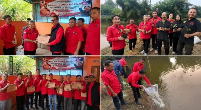 
Tebar Benih Ikan, Tanam Pohon, Hingga Bagikan SK Kepengurusan PAC: Rangkaian Bulan Bung Karno di Dapil IV Kab Sukabumi