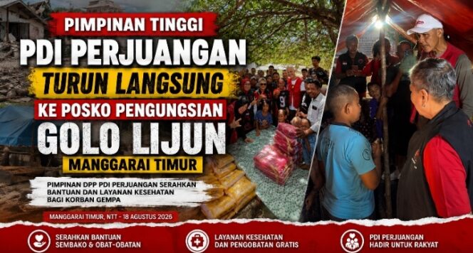 
Pimpinan Tinggi PDI Perjuangan Turun Langsung ke Posko Pengungsian Golo Lijun Manggarai Timur