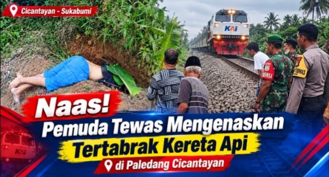 
Naas! Pemuda Tewas Mengenaskan Tertabrak Kereta Api di Paledang Cicantayan