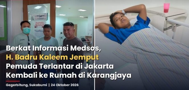 
Berkat Informasi Medsos, H. Badru Kaleem Jemput Pemuda Terlantar di Jakarta Kembali ke Rumah di Karangjaya Gegerbitung